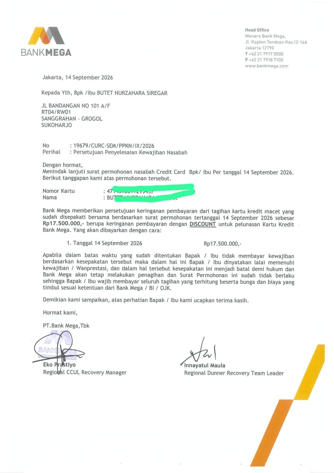 Surat Keterangan Lunas 1