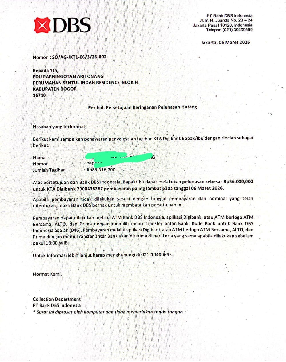 Surat Keterangan Lunas 2