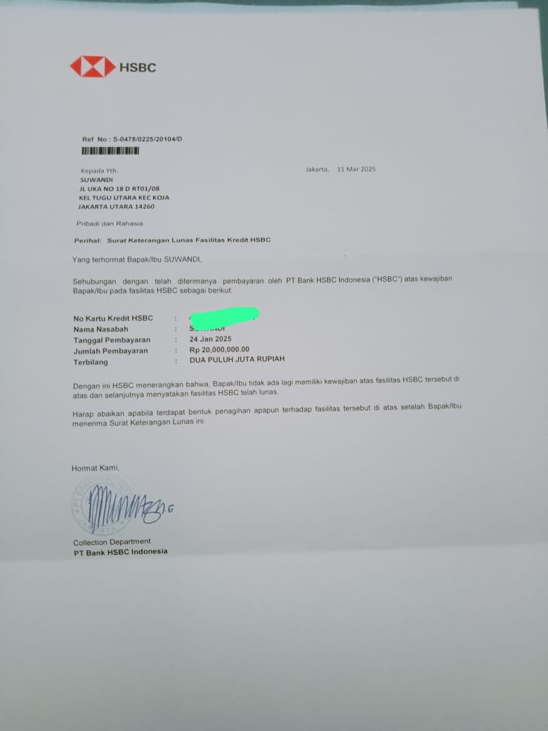 Surat Keterangan Lunas 4